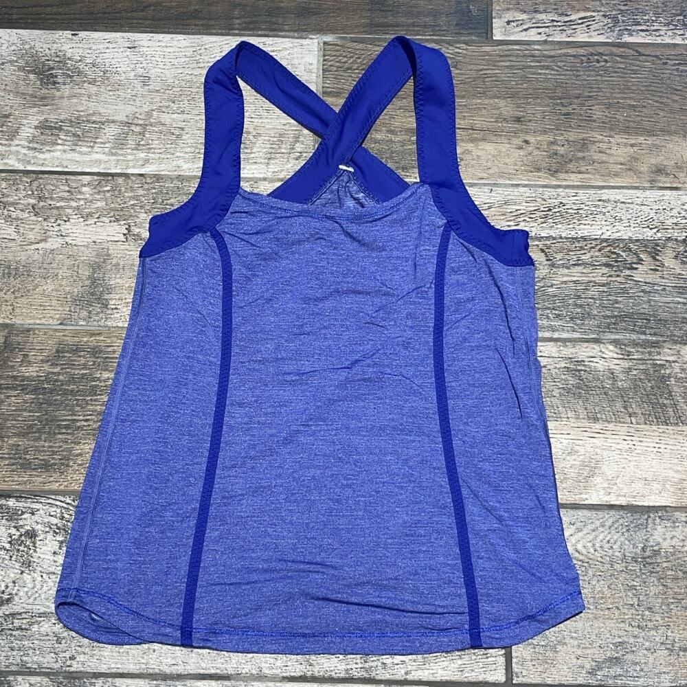 Lululemon Womens Size 4 Run: Team Spirit Tank Pigment Blue EUC